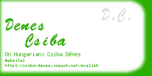denes csiba business card